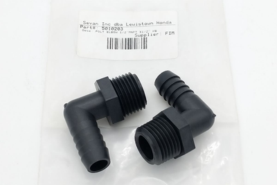QTY 2 | FIMCO 1/2" MPT x 1/2" HB Elbow Hose Barb 90 Degree Poly 5010203