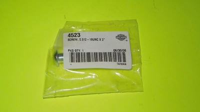 NOS OEM Harley Davidson .312"-18UNC x 2" Hex Socket Button Head Screw P/N 4523