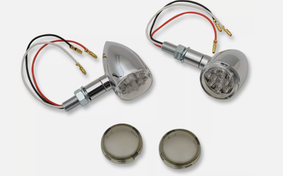 Drag Specialties Chrome LED Dual Circuit Red Marker Lights - 2040-1958