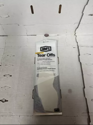 100% ACCURI 2/ RACECRAFT 2/ STRATA 2 GOGGLE TEAR-OFFS 20 PACK CLEAR 2602-0940