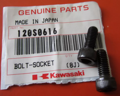 KAWASAKI NEW OEM SOCKET BOLT 6X16 120S0616 QTY-2