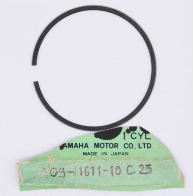 NOS YAMAHA 1976-1979 YZ100 1ST O/S .25 PISTON RING PART# NOS 1G9-11611-10