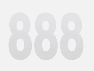 FACTORY EFFEX 6" #8 FX Supercross Racing Number Decals White FX02-4468 QTY-3