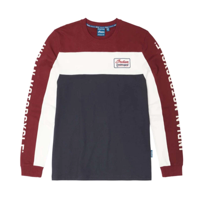 INDIAN MOTORCYCLE MEN'S COLORBLOCK LONG SLEEVE TEE SHIRT SIZE -3XL #286289814