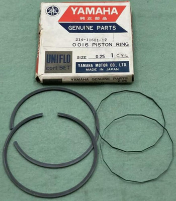 NEW GENUINE YAMAHA 214-11601-12 PISTON RING SET 1ST 0.25 O/S