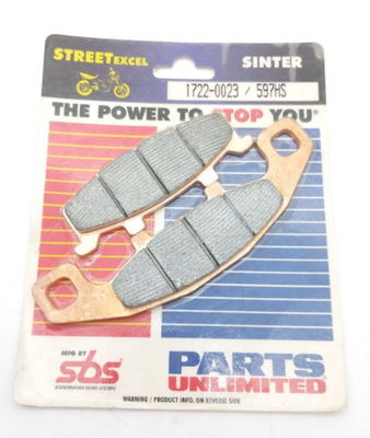 PARTS UNLIMITED FRONT BRAKE PADS KAWASAKI/SUZUKI MODELS 1722-0023