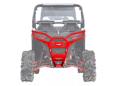 SuperATV Heavy Duty Rear Bumper Polaris RZR 900 / S 900 (2015-2020) Red RB-P
