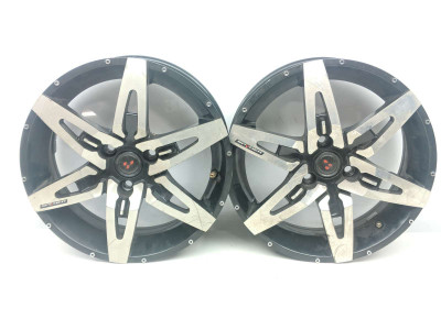 08-12 Can Am Spyder Roadster RS Front Wheels Rims STRAIGHT 15X7.00