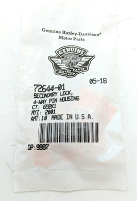 2001-2024 Harley-Davidson OEM 4-Way Pin Housing Secondary Lock 72644-01 QTY 2,