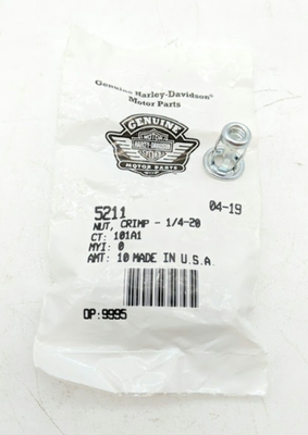 HARLEY DAVIDSON NEW OEM CRIMP NUT 5211 QTY 2