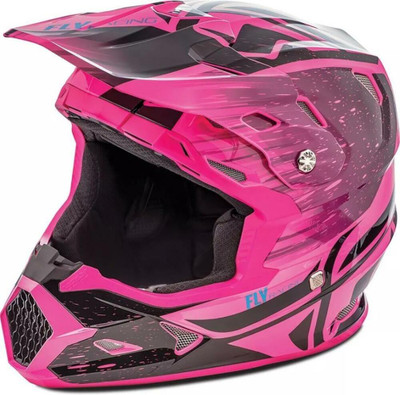 2018 Fly Racing Toxin Resin Helmet (Black/Pink) Size Youth Medium 73-8529YM
