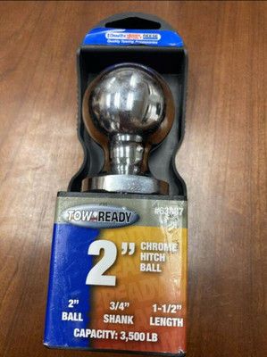 TOW READY 63887 Trailer Hitch 2in Ball 3/4 Shank 1-1/2 Length 3500lb Capacity