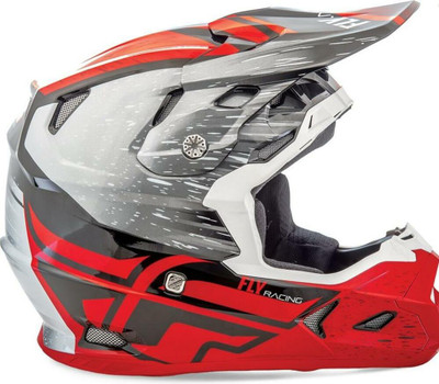 FLY RACING NEW TOXIN RESIN MX HELMET YOUTH SMALL BLK/RED 73-8522YS