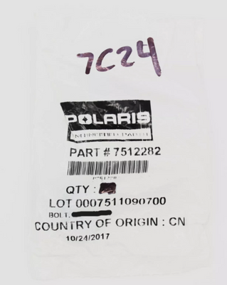 1999-2024 Polaris ATV UTV Black Bolt 7512282 QTY 4 OEM Hardware
