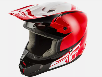 FLY RACING KINETIC SHARP HELMET RED/BLACK YS 73-3402YS
