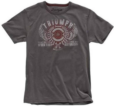TRIUMPH NEW ROWAN GREY T-SHIRT MENS SIZE LARGE MTSS16020-L