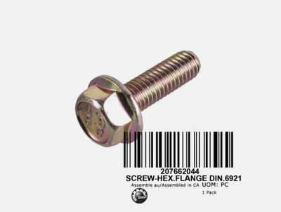 1999-2024 BRP Can-Am Sea-Doo Ski-Doo Hex Flanged Screw M6x20 207662044