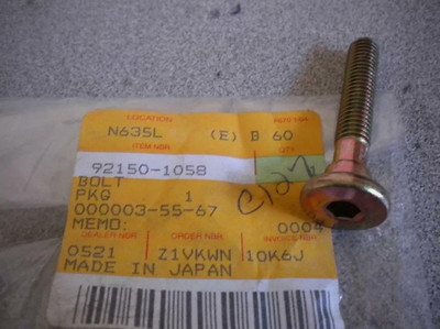 Kawasaki BOLT 92150-1058 OEM NOS