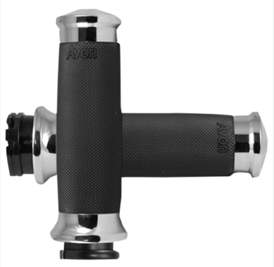 Avon Grips SB-CC-85-CH-SPK Superbike Custom Contour Grips Spike Chrome