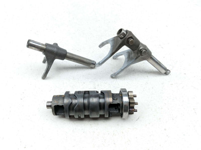 06-08 Yamaha YZF-R6R YZF R6 Transmission Shift Shifter Forks and Drum