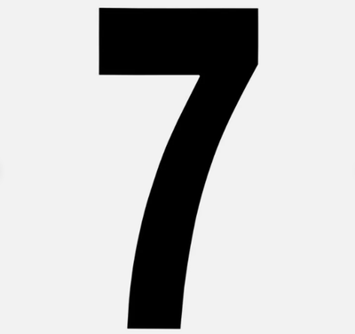 Factory Effex - 02-4457 - FX Number 7 - Black - 6"