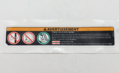 BRP NEW OEM ROLLOVER WARNING LABEL 704905499