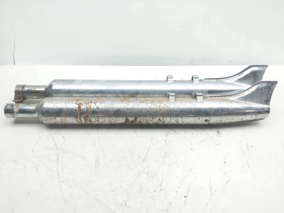 94-99 Harley FLHR Road King Fishtail Exhaust Pipe Muffler Silencer Cans Chrome