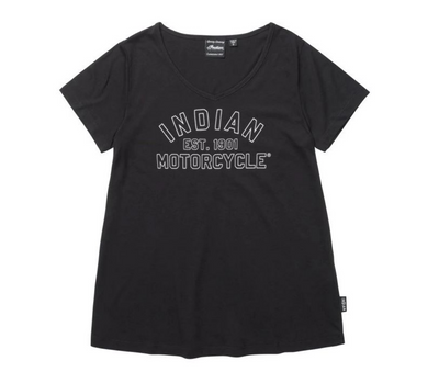 Indian Womens Marl Est. 1901 T-Shirt Black & White SIZE: X-SMALL 286291201