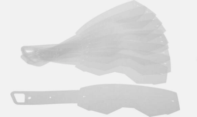 FLY RACING Focus Zone Goggles 10 Pack Tear-Offs Clear Lens 37-5400