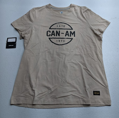 CAN-AM Womens Estd T-Shirt Tee Short Sleeve Apparel Sand XL 4545541203