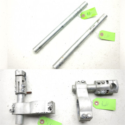 03 04 Kawasaki Ninja ZX6 ZX 636 Aftermarket Clip On Handle Bars Set Pair