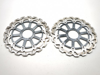 11-14 Ducati Diavel Left & Right Front Brake Rotors Disc 49241011A