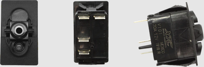 XTC Power Body Single Accessory Blue Horn Dash Switch SW12-NB