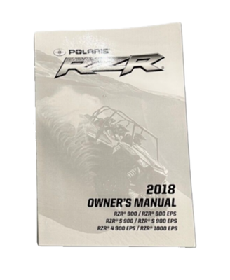 18 Polaris RZR 900/EPS,RZR S 900/EPS,RZR 4 900/1000EPS OEM Owners Manual 9928355