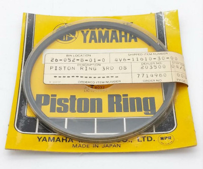 NOS Yamaha OEM Piston Ring 3rd OS .75 4V6-11610-30