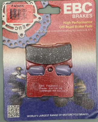 02-08 EBC FA344X Standard Organic Brake Pads Yamaha YFM660 Grizzly Front