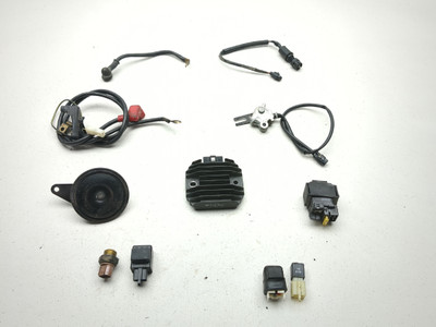 08-18 Kawasaki KLR 650 Relay Kickstand Brake Switch Battery Cable Horn Set