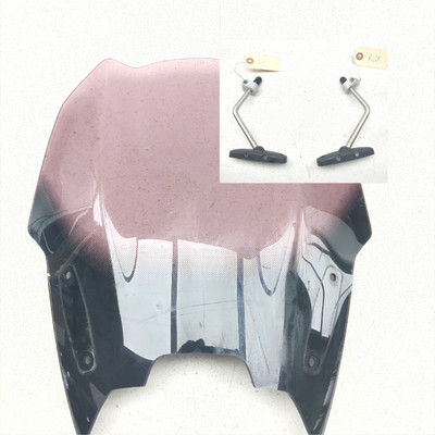 13 Zero S Riser Mounted Tinted Windshield Wind Screen w/ Mounts