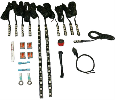 Custom Dynamics Wizard Engine LED Light Kit Blue For Indian 2040-2161