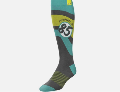 EVS Men's Cosmic Moto Off-Road Socks Tiff Blue,Grey,Neon SIZE: L/XL 10-13 727616