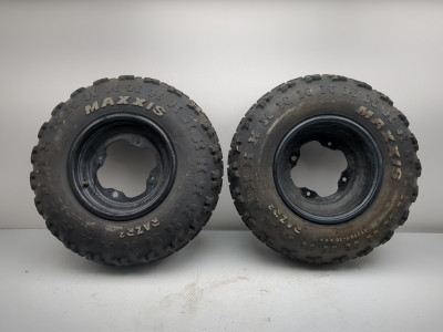 09-25 Yamaha YFZ450R YFZ 450 Front Wheel Tire Set Maxxis Razr2 21x7-10 10x5