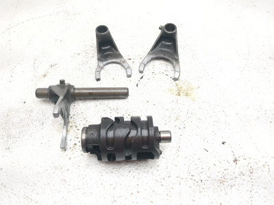 09-25 Yamaha YFZ450R YFZ 450 Transmission Shift Shifter Forks and Drum
