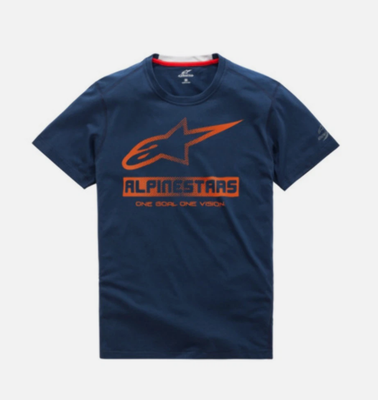 ALPINE STARS Source Ride Day Tee Navy XL Motorcycle Powersports Casual T-Shirt