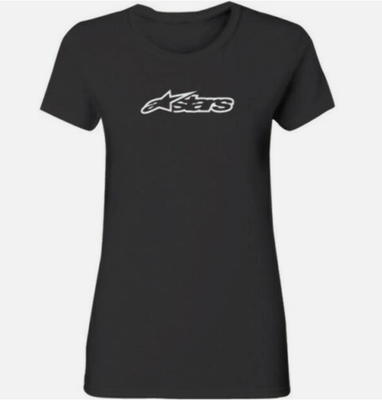 Alpinestars Blaze Women's Round Neck Tee Black Size Medium 482-67705M