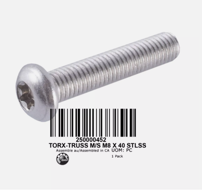 Can-Am 2010-2018 Wake 155 Gts Torx Screw M8 X 40 Stainless 250000452 Oem