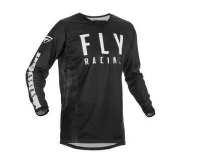 Fly Racing Kinetic Mesh Jersey - Black/White Size Small 375-310S