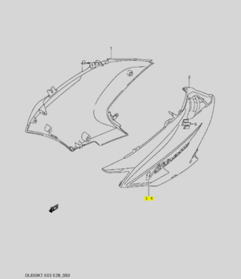Suzuki Tape,cowl side,r 6868527G10DTJ, New Genuine OEM Part 68685-27G10-DTJ