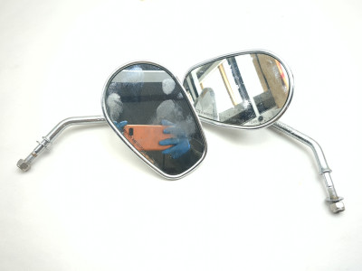 06-14 Harley FXDC Dyna Super Glide Custom Front Left & Right Rear View Mirrors