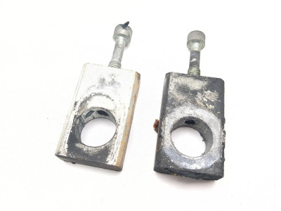06-14 Harley FXDC Dyna Super Glide Custom Rear Left & Right Axle Adjuster Blocks