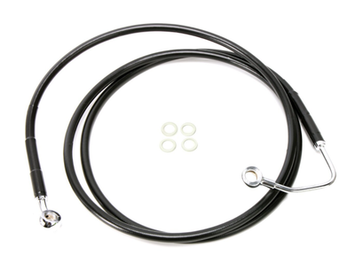 DRAG SPECIALTIES 09-13 Harley FLHTC Black Vinyl Brake Line Kit +2" 1741-2933